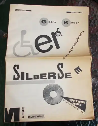 Schauspielhaus Zürich, Opernhaus Zürich, Neue Schauspiel AG, Gerd Heinz, Joachim Johannsen: Programmheft Georg Kaiser / Kurt Weill DER SILBERSEE Spielzeit 1982 / 83 Nr. 11. 