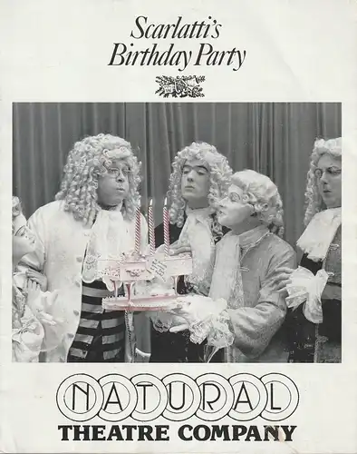 Natural Theatre Company of Bath, England, Theater auf Tournee, Eva F. Maze, Sabine Lutz: Programmheft SCARLATTI´S BIRTHDAY PARTY Spielzeit 1987 / 88. 