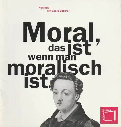 Theater & Philharmonie Essen, Schauspiel Essen, Jürgen Bosse, Eilhard Jacobs: Programmheft Georg Büchner WOYZECK Premiere 16. September 1994 Spielzeit 1994 / 95. 