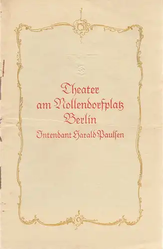 Theater am Nollendorfplatz, Harald Paulsen: Programmheft DIE FLEDERMAUS Operette von Johann Strauss. 