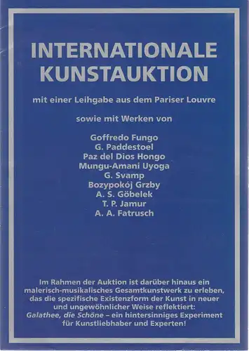 Deutsche Oper Berlin, Götz Friedrich, Angelika Maidowski: Programmheft Franz von Suppe GALATHEE, DIE SCHÖNE 7. Juni 1995 Foyer. 