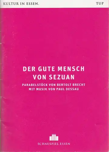 Theater und Philharmonie Essen, Schauspiel Essen, Berger Bergmann, Christian Tombeil, Florian Heller, Lena Räther, Jan Frerichs, Birgit Hupfeld ( Probenfotos ): Programmheft Bertolt Brecht DER.. 