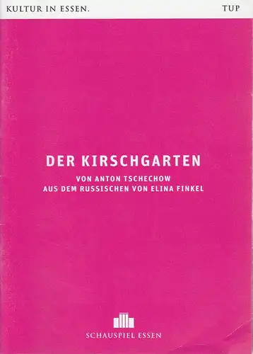 Theater und Philharmonie Essen, Schauspiel Essen, Berger Bergmann, Christian Tombeil, Judith Heese, Jan Frerichs, Birgit Hupfeld ( Probenfotos: Programmheft Anton Tschechow DER KIRSCHGARTEN Premiere 4. Mai 2019 Grillo Theater Spielzeit 2018 / 2019. 