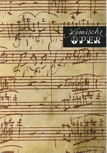 Komische Oper Berlin: Programmheft 3. SINFONIEKONZERT DES ORCHESTERS DER  KOMISCHEN OPER 7. Dezember 1972 Spielzeit 1972 / 73. 