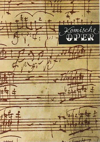 Komische Oper Berlin, Christina Laabs: Programmheft 6. SINFONIEKONZERT DES ORCHESTERS DER  KOMISCHEN OPER 7. März 1974 Spielzeit 1973 / 74. 