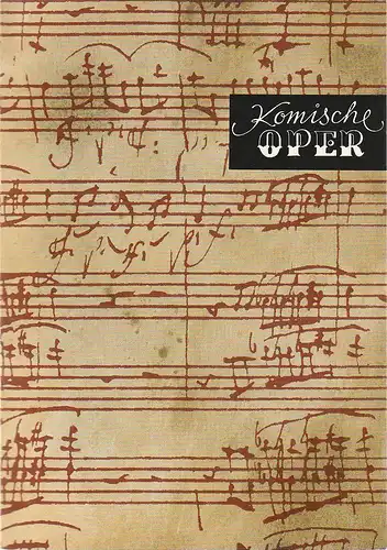 Komische Oper Berlin, Christina Laabs: Programmheft 2. SONDERKONZERT DES ORCHESTERS DER  KOMISCHEN OPER 5. + 6. Dezember 1974 Spielzeit 1974 / 75. 