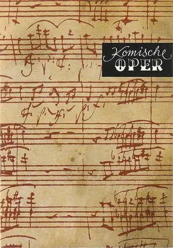 Komische Oper Berlin: Programmheft 1. SONDERKONZERT DES ORCHESTERS DER  KOMISCHEN OPER 8. + 9. Janauar 1976 Spielzeit 1975 / 76. 