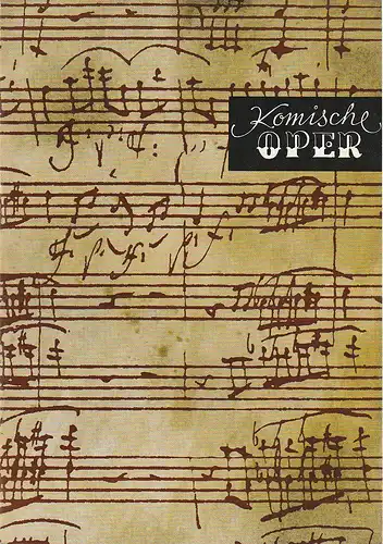 Komische Oper Berlin, Frank Schneider: Programmheft 5. SINFONIEKONZERT DES ORCHESTERS DER  KOMISCHEN OPER 24. Februar  1976 Spielzeit 1975 / 76  zu den 2. DDR-Musiktagen. 