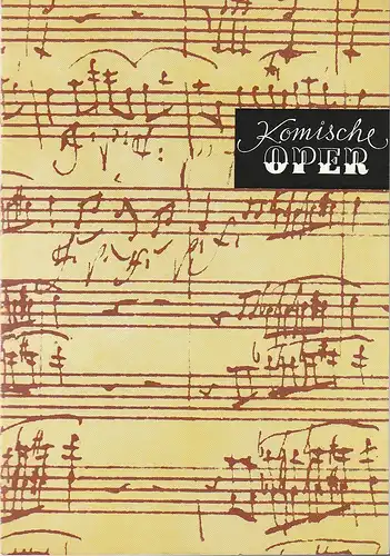 Komische Oper Berlin: Programmheft 4. SINFONIEKONZERT DES ORCHESTERS DER  KOMISCHEN OPER 27. Janaur 1977 Spielzeit 1976 / 77. 