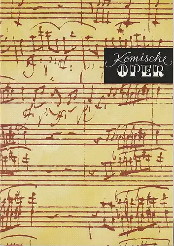 Komische Oper Berlin: Programmheft 8. SINFONIEKONZERT DES ORCHESTERS DER  KOMISCHEN OPER 12. Mai 1977 Spielzeit 1976 / 77. 