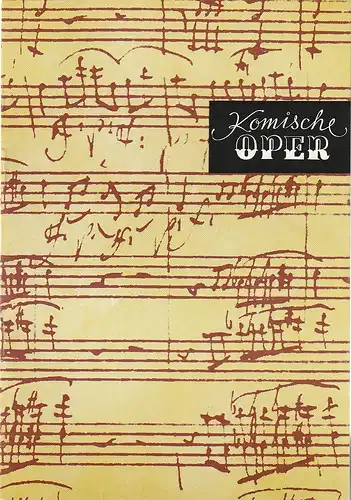 Komische Oper Berlin: Programmheft 3. SINFONIEKONZERT DES ORCHESTERS DER  KOMISCHEN OPER 24. November 1977 Spielzeit 1977 / 78. 