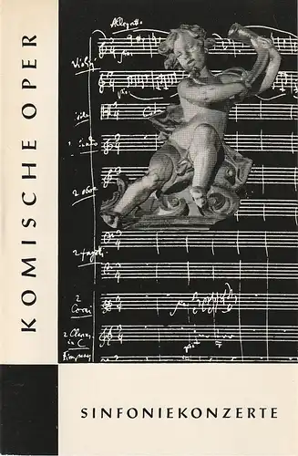 Komische Oper Berlin, Horst Seeger, Martin Vogler, Dietrich Kaufmann: Programmheft 5. SINFONIEKONZERT DES ORCHESTERS DER  KOMISCHEN OPER 24. Janaur 1963 Spielzeit 1962 / 63. 