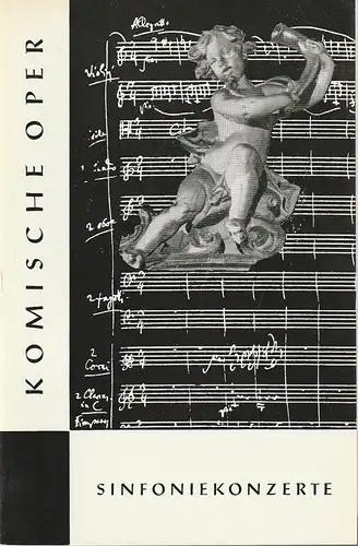 Komische Oper Berlin, Horst Seeger, Martin Vogler, Dietrich Kaufmann: Programmheft 5. SINFONIEKONZERT DES ORCHESTERS DER  KOMISCHEN OPER 27. Februar 1964 Spielzeit 1963 / 64. 