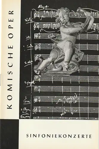 Komische Oper Berlin, Horst Seeger, Martin Vogler: Programmheft 1. SINFONIEKONZERT DES ORCHESTERS DER  KOMISCHEN OPER 8. Oktober 1964 Spielzeit 1964 / 65. 