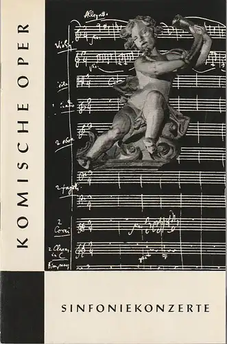 Komische Oper Berlin, Horst Seeger, Martin Vogler: Programmheft 4. SINFONIEKONZERT DES ORCHESTERS DER  KOMISCHEN OPER 20. Januar 1966 Gastspiel im Metropol-Theater Spielzeit 1965 / 66. 