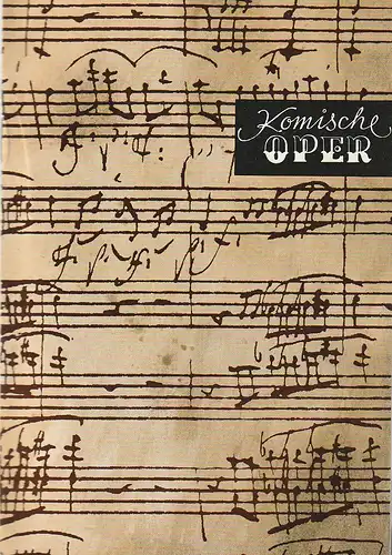 Komische Oper Berlin, Horst Seeger, Stephan Stompor, Martin Vogler: Programmheft 3. SINFONIEKONZERT DES ORCHESTERS DER  KOMISCHEN OPER 18. Januar 1968 Spielzeit 1967 / 68. 