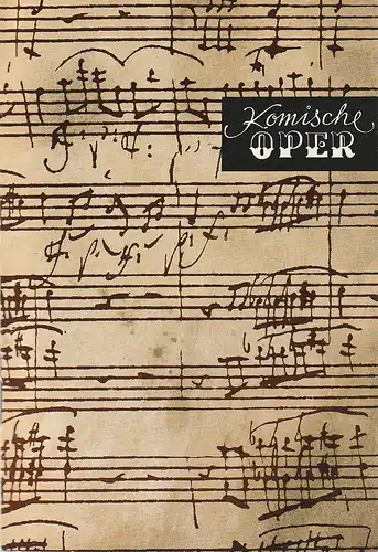 Komische Oper Berlin: Programmheft 6. SINFONIEKONZERT DES ORCHESTERS DER  KOMISCHEN OPER 9. Mail 1968 Spielzeit 1967 / 68. 