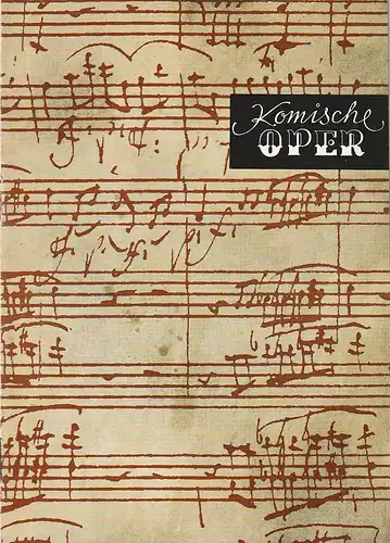 Komische Oper Berlin: Programmheft 3. SINFONIEKONZERT DES ORCHESTERS DER  KOMISCHEN OPER 4. Dezember 1969 Spielzeit 1969 / 70. 