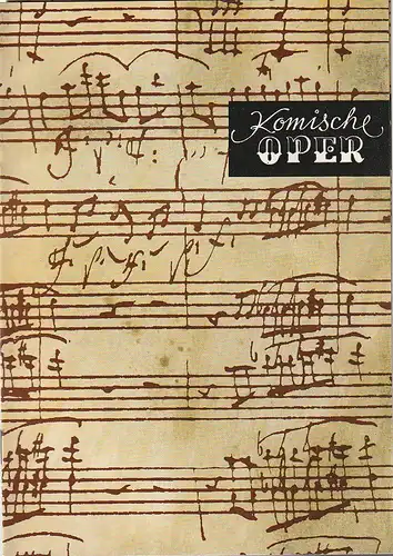 Komische Oper Berlin: Programmheft 3. SINFONIEKONZERT DES ORCHESTERS DER  KOMISCHEN OPER 16. Dezember 1971 Spielzeit 1971 / 72. 