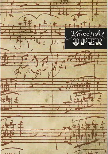 Komische Oper Berlin: Programmheft 7. SINFONIEKONZERT DES ORCHESTERS DER  KOMISCHEN OPER 27. April 1972 Spielzeit 1971 / 72. 