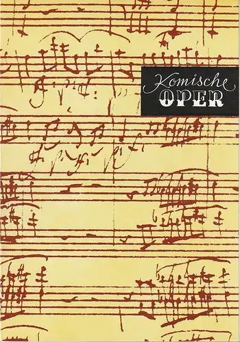 Komische Oper Berlin, Gerhard Müller, Künstler-Agentur der DDR: Programmheft SONDERKONZERT DES ORCHESTERS DER  KOMISCHEN OPER 16. Dezember 1985 Spielzeit 1985 / 86. 