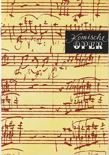 Komische Oper Berlin, Gerhard Mnüller, Frank Schneider: Programmheft WEIHNACHTSKONZERT CAMERATA MUSICA 23. Dezember 1985 Spielzeit 1985 / 86. 