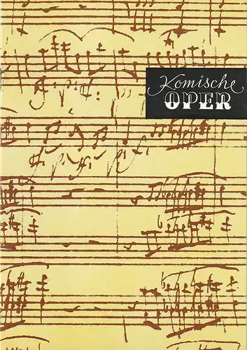 Komische Oper Berlin, Gerhard Müller: Programmheft  SONDERKONZERT  VIRTUOSE MUSIK AUS DEM 18. JAHRHUNDERT 9. Dezember 1986 Spielzeit 1986 / 87. 