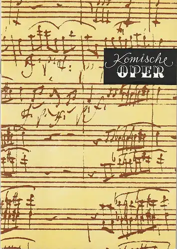 Komische Oper Berlin, Gerhard Müller, Frank Schneider, Dietrich Kaufmann: Programmheft 5. SINFONIEKONZERT DES ORCHESTERS DER  KOMISCHEN OPER 9. April 1987 Spielzeit 1986 / 87. 