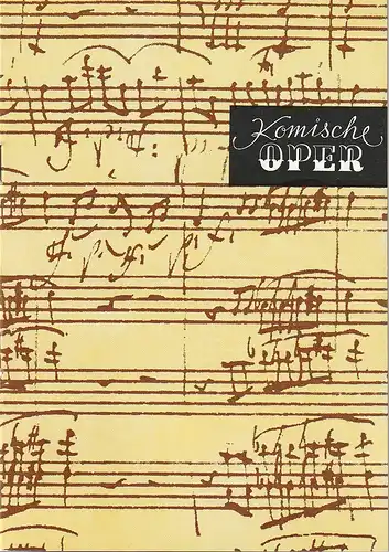 Komische Oper Berlin, Gerhard Müller, Frank Schneider, Dietrich Kaufmann: Programmheft 7. SINFONIEKONZERT DES ORCHESTERS DER  KOMISCHEN OPER 4. Juni 1987 Spielzeit 1986 / 87. 