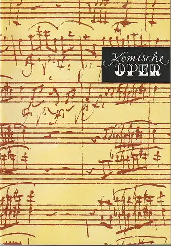 Komische Oper Berlin, Gerhard Müller, Frank Schneider, Dietrich Kaufmann: Programmheft 5. SINFONIEKONZERT DES ORCHESTERS DER  KOMISCHEN OPER 22. + 23. März 1988 Spielzeit 1987 / 88. 