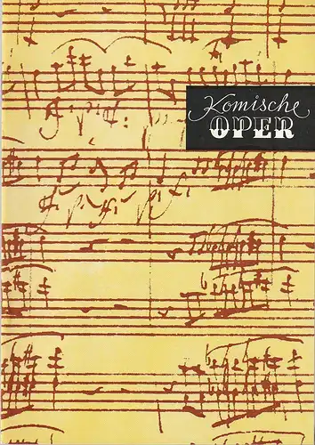 Komische Oper Berlin, Gerhard Müller, Frank Schneider, Johannes Forner: Programmheft 7. SINFONIEKONZERT DES ORCHESTERS DER  KOMISCHEN OPER 5. Mai 1988 Spielzeit 1987 / 88. 