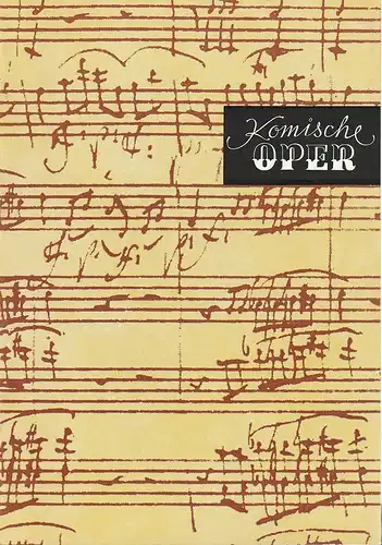 Komische Oper Berlin, Gerhard Müller, Frank Schneider: Programmheft 5. SINFONIEKONZERT DES ORCHESTERS DER  KOMISCHEN OPER 5. Janauar 1989 Spielzeit 1988 / 89. 