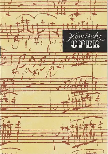 Komische Oper Berlin, Gerhard Müller: Programmheft JAZZ IM FRACK VIII IRA UND GEORGE GERSHWIN  26. Februar 1989 Komische Oper Spielzeit 1988 / 89. 