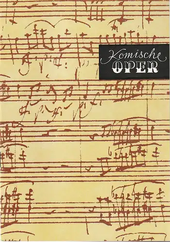 Komische Oper Berlin, Gerhard Müller, Frank Schneider, Dietrich Kaufmann: Programmheft 8. SINFONIEKONZERT DES ORCHESTERS DER  KOMISCHEN OPER 5. März 1989 Spielzeit 1988 / 89. 