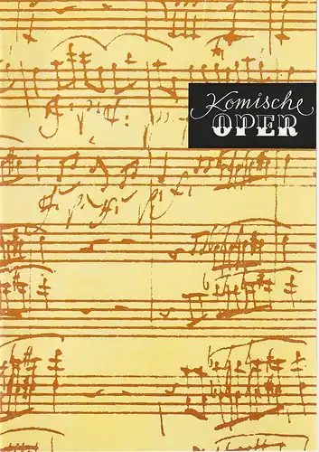 Komische Oper Berlin, Gerhard Müller, Frank Schneider, Dietrich Kaufmann: Programmheft 8. SINFONIEKONZERT DES ORCHESTERS DER  KOMISCHEN OPER 2. Juni 1991 Spielzeit 1990 / 91. 