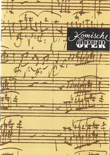 Komische Oper Berlin, Albert Kost,  Gerhard Müller: Programmheft 3. SINFONIEKONZERT DES ORCHESTERS DER  KOMISCHEN OPER  17. November 1994 Spielzeit 1994 / 95. 