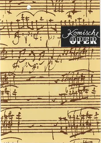 Komische Oper Berlin, Albert Kost,  Gerhard Müller: Programmheft 6. SINFONIEKONZERT DES ORCHESTERS DER  KOMISCHEN OPER 6. April 1995 Spielzeit 1994 / 95. 