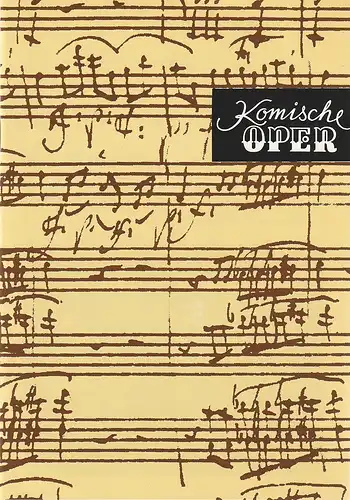 Komische Oper Berlin, Albert Kost,  Gerhard Müller, Dietrich Kaufmann: Programmheft 8. SINFONIEKONZERT DES ORCHESTERS DER  KOMISCHEN OPER 22. Juni 1995 Spielzeit 1994 / 95. 