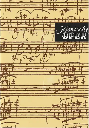 Komische Oper Berlin, Albert Kost,  Joachim Großkreutz, Dietrich Kaufmann: Programmheft 1. SINFONIEKONZERT DES ORCHESTERS DER  KOMISCHEN OPER 14. September 1995 Spielzeit 1995 / 96  45. Berliner Festwochen. 