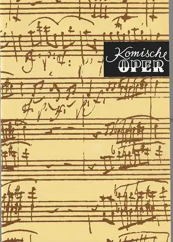 Komische Oper Berlin,  Albert Kost,  Joachim Großkreutz: Programmheft 3. SINFONIEKONZERT DES ORCHESTERS DER  KOMISCHEN OPER 16. November 1995 Spielzeit 1995 / 96. 