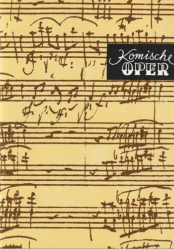 Komische Oper Berlin,  Albert Kost,  Joachim Großkreutz: Programmheft 4. SINFONIEKONZERT DES ORCHESTERS DER  KOMISCHEN OPER 7. Dezember 1995 Spielzeit 1995 / 96. 