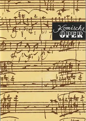 Komische Oper Berlin,  Albert Kost, Peter Huth, Joachim Großkreutz: Programmheft WEIHNACHTSKONZERT DES ORCHESTERS DER  KOMISCHEN OPER 23. Dezember 1995 Spielzeit 1995 / 96. 