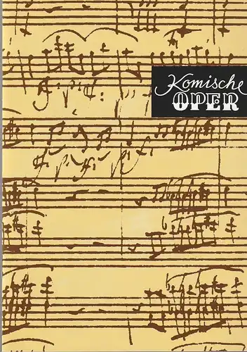 Komische Oper Berlin,  Albert Kost, Joachim Großkreutz, Malcolm Crowthers ( Fotos ): Programmheft 6. SINFONIEKONZERT DES ORCHESTERS DER  KOMISCHEN OPER 28. März 1996 Spielzeit 1995 / 96. 