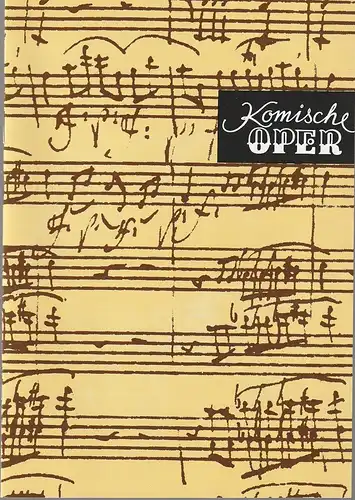 Komische Oper Berlin,  Albert Kost, Joachim Großkreutz: Programmheft 7. SINFONIEKONZERT DES ORCHESTERS DER  KOMISCHEN OPER 18. April 1996 Spielzeit 1995 / 96. 