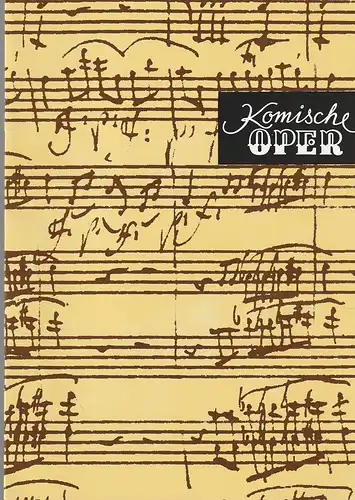 Komische Oper Berlin,  Albert Kost, Joachim Großkreutz: Programmheft 8. SINFONIEKONZERT DES ORCHESTERS DER  KOMISCHEN OPER 6. Juni 1996 Spielzeit 1995 / 96. 