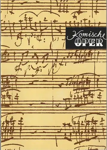Komische Oper Berlin,  Albert Kost, Joachim Großkreutz: Programmheft 1. SINFONIEKONZERT DES ORCHESTERS DER  KOMISCHEN OPER 10. Oktober 1996 Spielzeit 1996 / 97. 