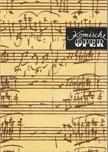 Komische Oper Berlin,  Albert Kost, Joachim Großkreutz: Programmheft 3. SINFONIEKONZERT DES ORCHESTERS DER  KOMISCHEN OPER 28. November 1996 Spielzeit 1996 / 97. 