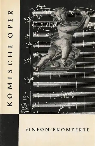 Komische Oper, Martin Vogler: Programmheft SONDERKONZERT  DES ORCHESTERS DER  KOMISCHEN OPER 20. November 1957 Spielzeit 1957 / 58. 