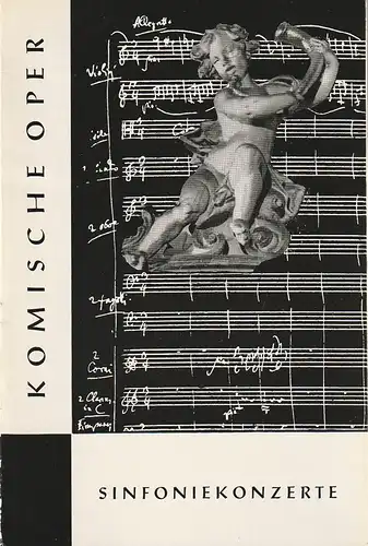 Komische Oper, Martin Vogler, Dietrich Kaufmann: Programmheft 2. SINFONIEKONZERT  DES ORCHESTERS DER  KOMISCHEN OPER 6. Februar 1959 Spielzeit 1958 / 59. 