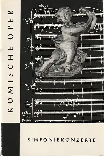 Komische Oper, Martin Vogler, Dietrich Kaufmann: Programmheft 3. SINFONIEKONZERT  DES ORCHESTERS DER  KOMISCHEN OPER 27. März 1959 Spielzeit 1958 / 59. 